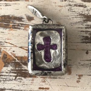 Jewel Kade Purple Cross Charm